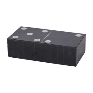 Chollerford Black Inlay Dominoes Box by Libra, image 2