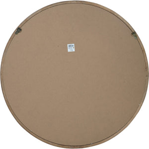 Tilburg Round Wood Mirror Brown 80cm by Libra, image 2