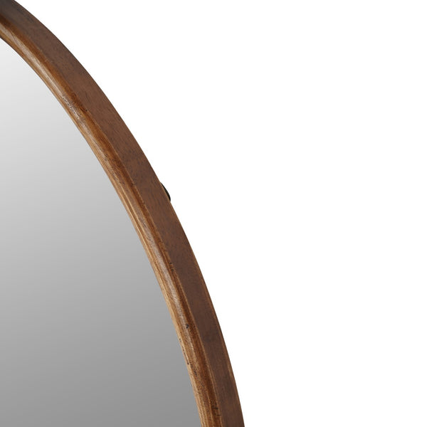 Tilburg Round Wood Mirror Brown 80cm by Libra, image 4