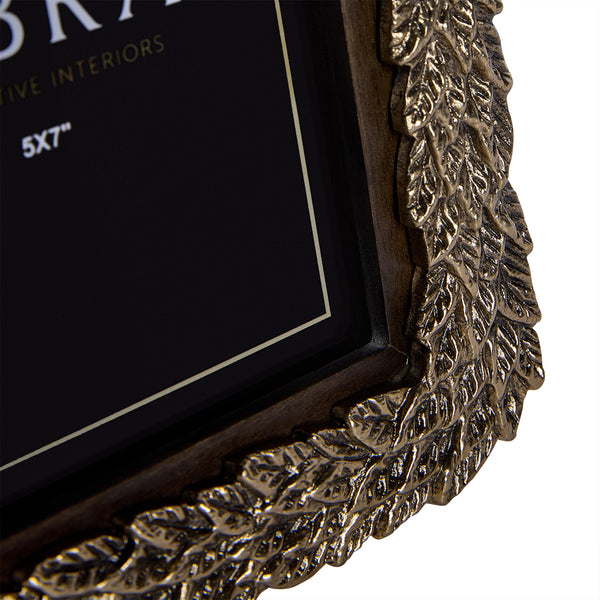 Antiqued Gold Leaf Photo Frame 4x6 Inch by Libra, image 3