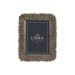 Antiqued Gold Leaf Photo Frame 4x6 Inch by Libra