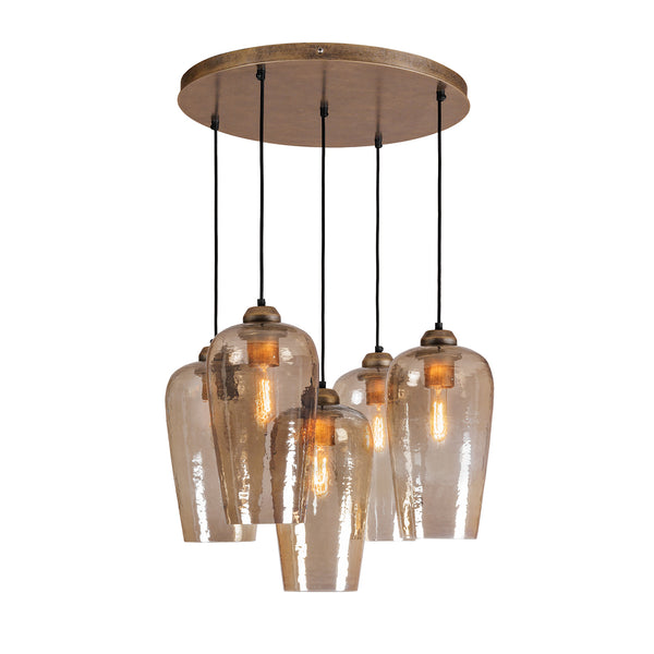 Belgrove 5 Light Cluster Pendant by Libra