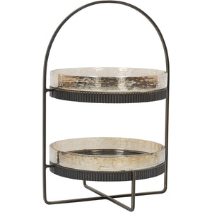 Beresford Glass Two Tier Cake Stand by Libra, image 3