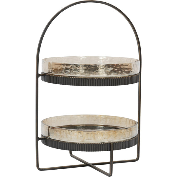 Beresford Glass Two Tier Cake Stand by Libra, image 3