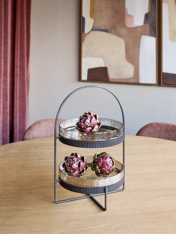 Beresford Glass Two Tier Cake Stand by Libra, image 6