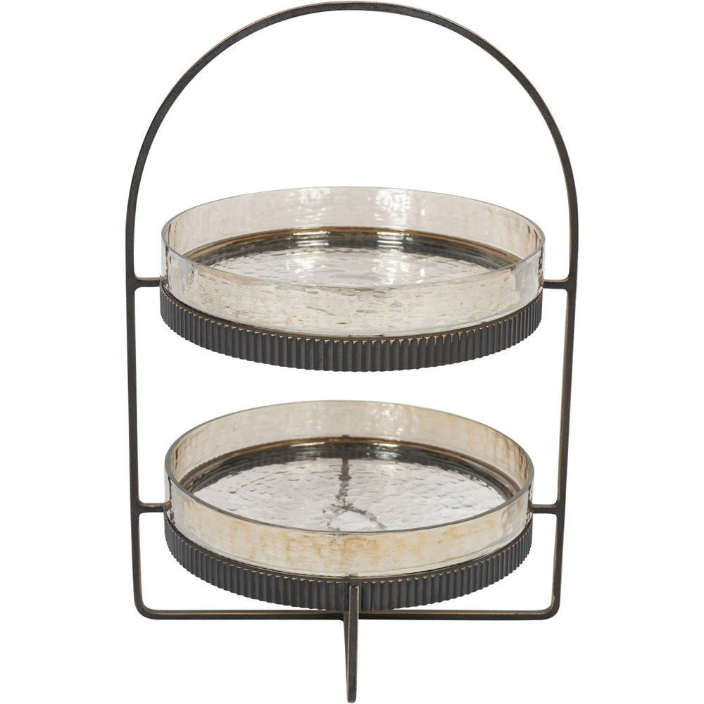 Beresford Glass Two Tier Cake Stand by Libra