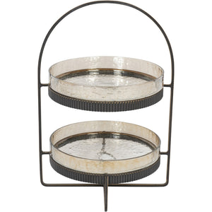 Beresford Glass Two Tier Cake Stand by Libra