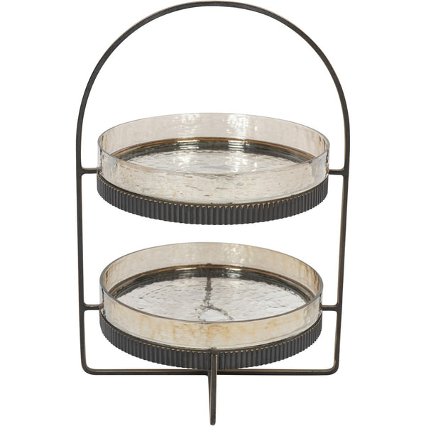 Beresford Glass Two Tier Cake Stand by Libra