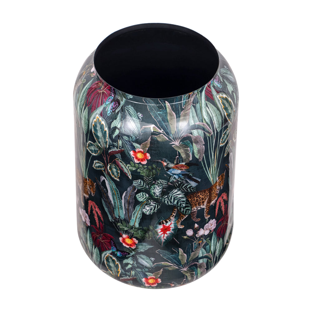 Tropical Blue Enamel Vase Small by Libra