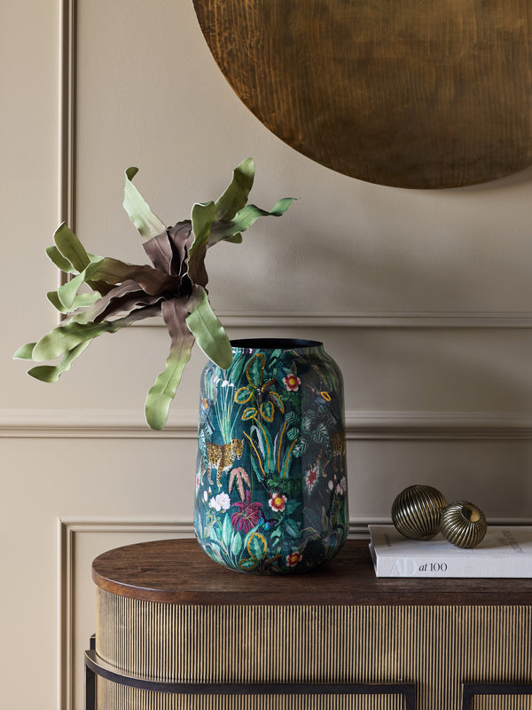 Tropical Blue Enamel Vase Small by Libra, image 5