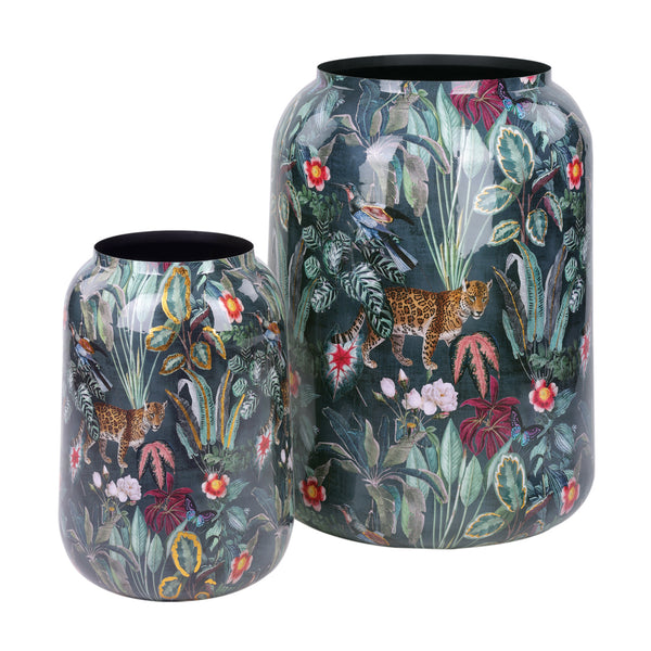 Tropical Blue Enamel Vase Small by Libra, image 6