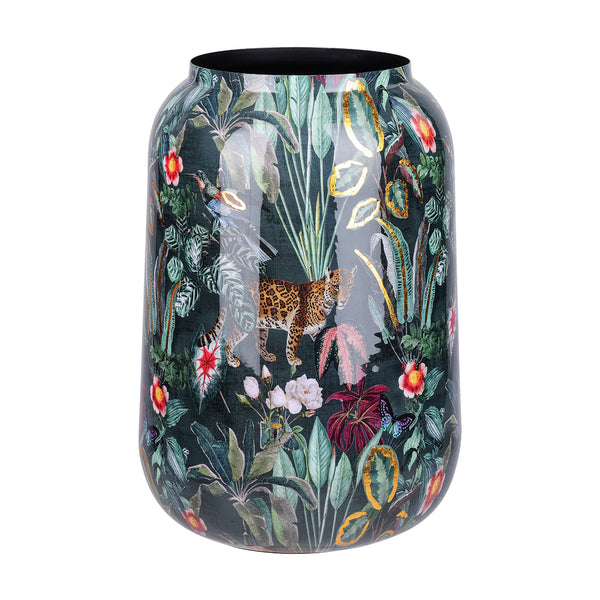 Tropical Blue Enamel Vase Small by Libra