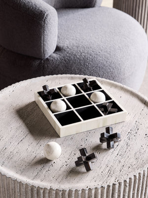 Farnham Off White and Black Bone and Horn Inlay Noughts and Crosses by Libra, image 5