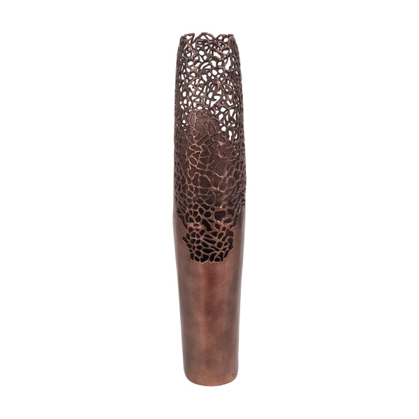 Apo Coral Raw Bronze Aluminium Large Vase by Libra, image 2