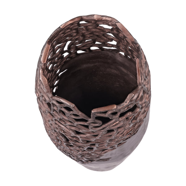 Apo Coral Raw Bronze Aluminium Large Vase by Libra, image 3