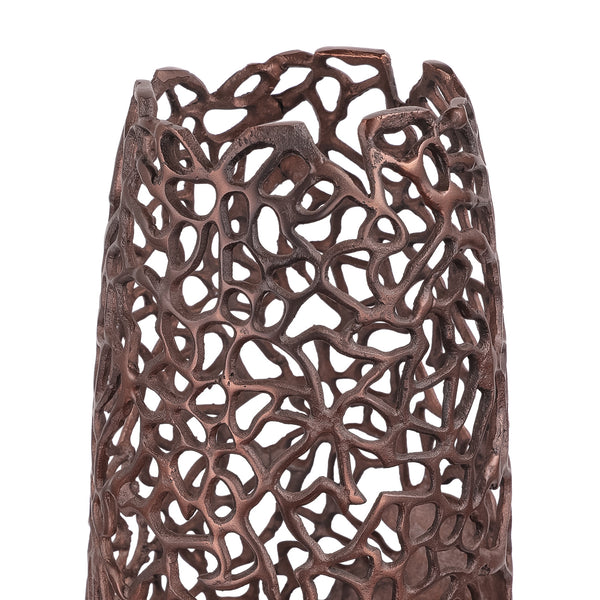 Apo Coral Raw Bronze Aluminium Large Vase by Libra, image 4
