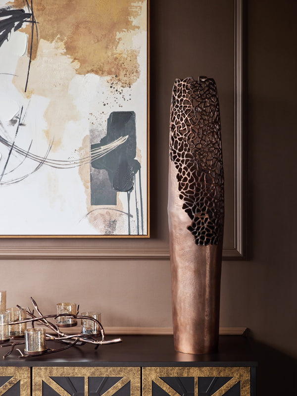 Apo Coral Raw Bronze Aluminium Large Vase by Libra, image 6