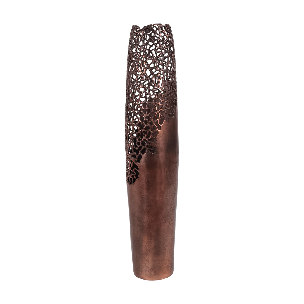 Apo Coral Raw Bronze Aluminium Large Vase by Libra