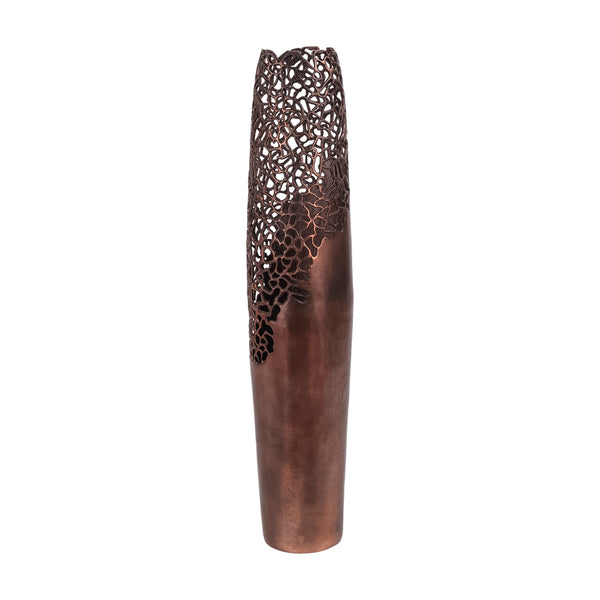 Apo Coral Raw Bronze Aluminium Large Vase by Libra