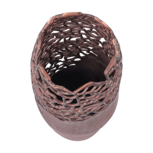 Apo Coral Raw Bronze Aluminium Small Vase by Libra, image 3