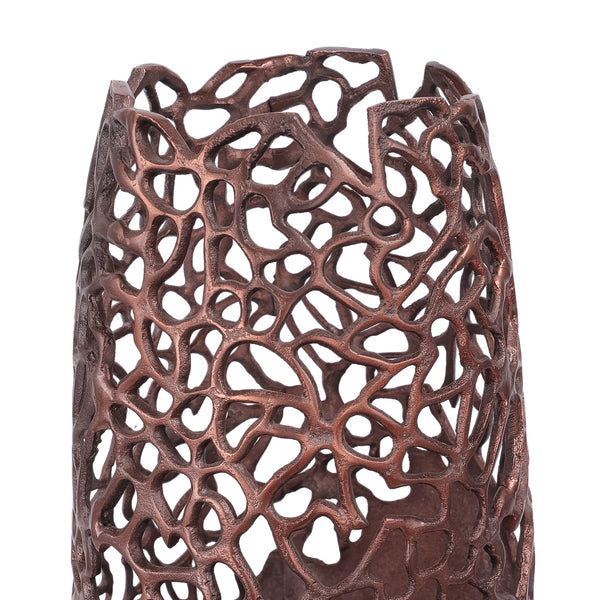Apo Coral Raw Bronze Aluminium Small Vase by Libra, image 4