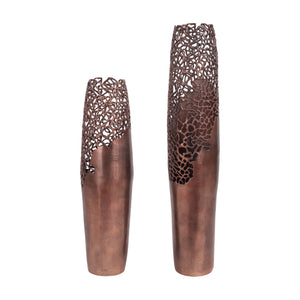 Apo Coral Raw Bronze Aluminium Small Vase by Libra, image 7
