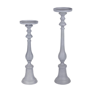Van Dyk Grey Stonewash Pillar Holder Large by Libra, image 6