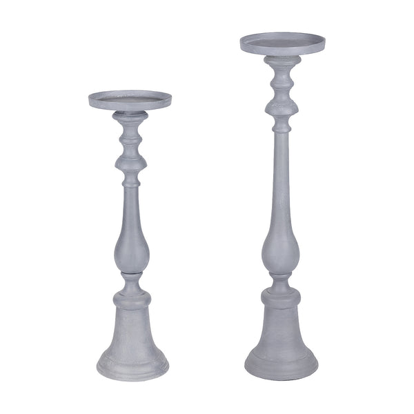 Van Dyk Grey Stonewash Pillar Holder Large by Libra, image 6