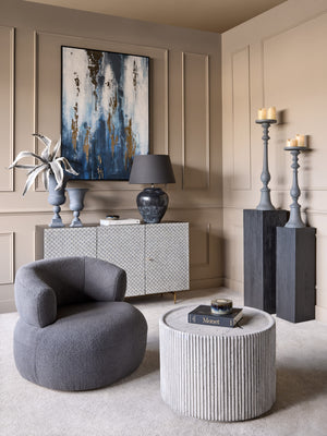 Van Dyk Tall Grey Stonewash Urn Medium by Libra, image 7