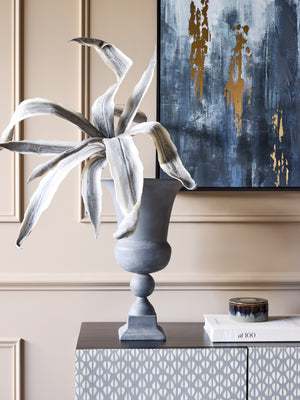 Van Dyk Tall Grey Stonewash Urn Large by Libra, image 6