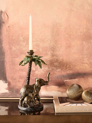 Palm Candle Stick with Elephants by Libra, image 6