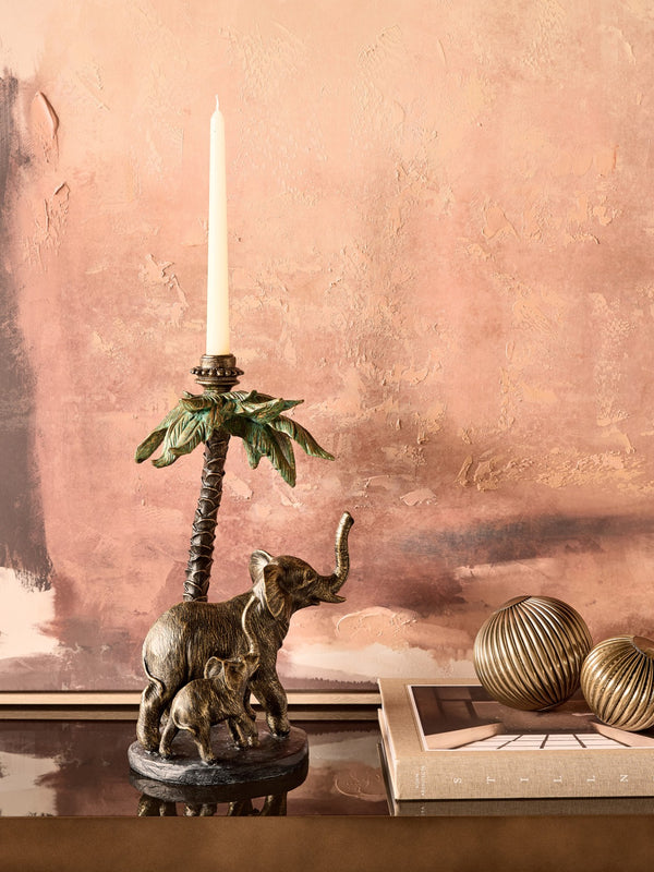 Palm Candle Stick with Elephants by Libra, image 6