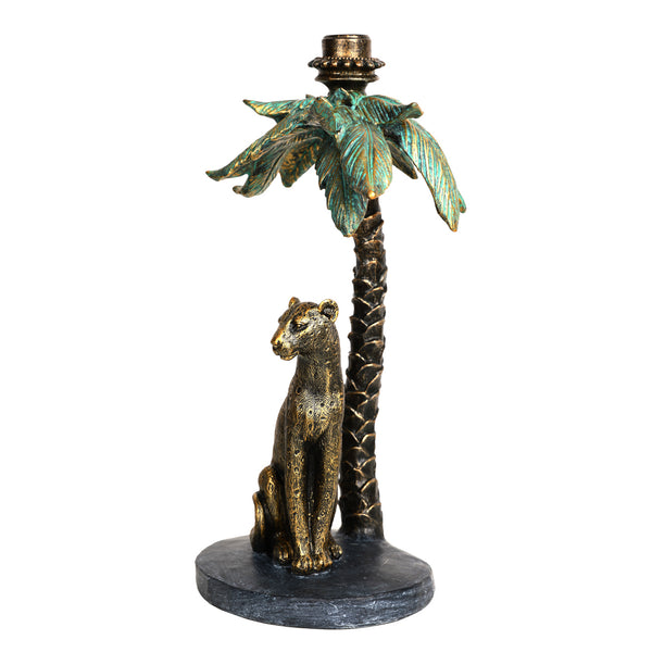 Palm Candle Stick with Leopard by Libra, image 2