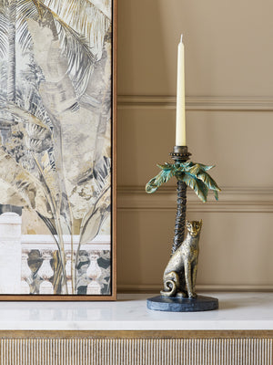 Palm Candle Stick with Leopard by Libra, image 6