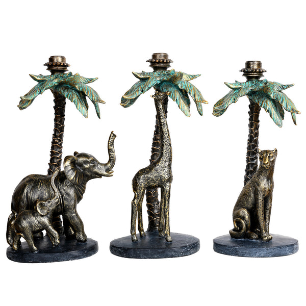 Palm Candle Stick with Leopard by Libra, image 7