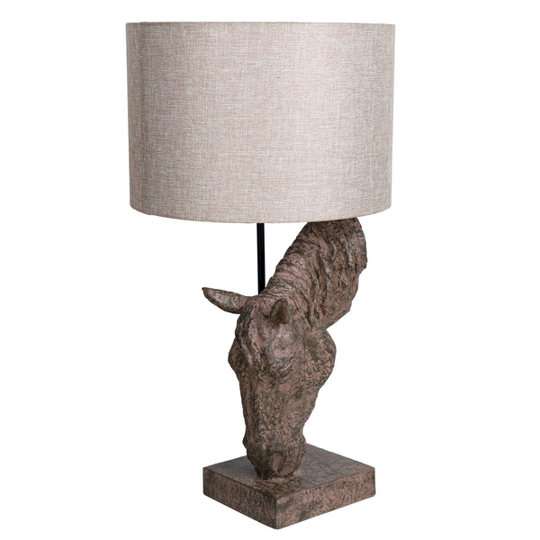 Delia Horse Table Lamp with Shade by Libra, image 3