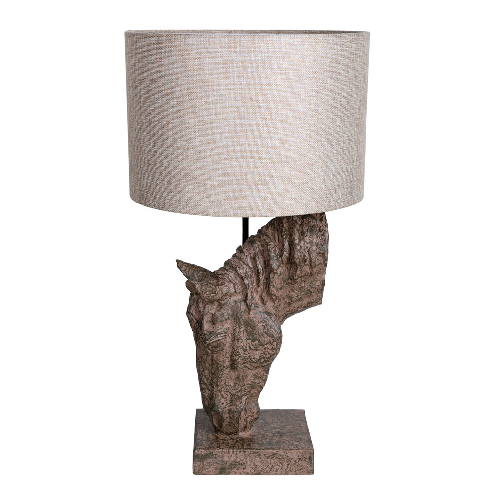 Delia Horse Table Lamp with Shade by Libra