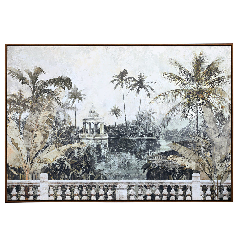 Vintage Lake Framed Canvas Wall Art 100x140cm by Libra