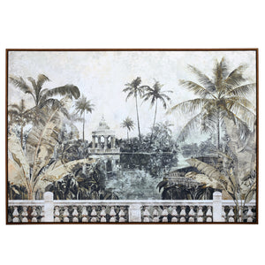 Vintage Lake Framed Canvas Wall Art 100x140cm by Libra