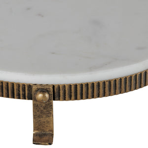 Belvedere Aged Gold Oval One Tiered Stand by Libra, image 5