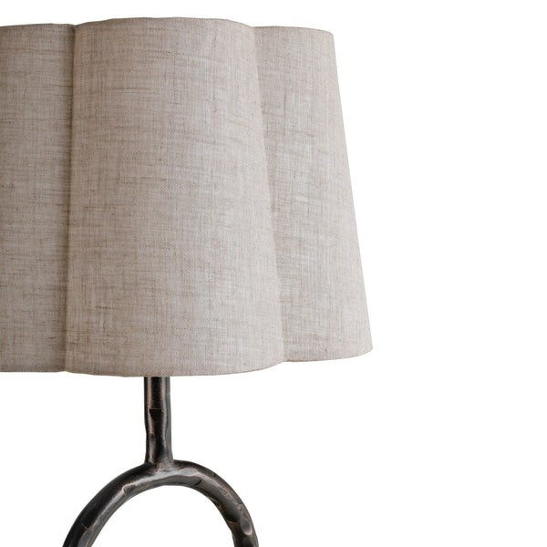 Rutland Table Lamp with Plain Linen Shade by Libra, image 3