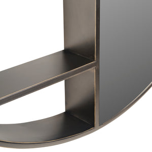 Belvedere Black Shelving Mirror Small by Libra, image 4
