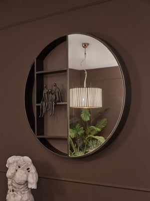 Belvedere Black Shelving Mirror Small by Libra, image 5