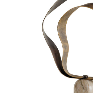 Reno Marble and Gilded Iron Abstract Sculpture by Libra, image 3