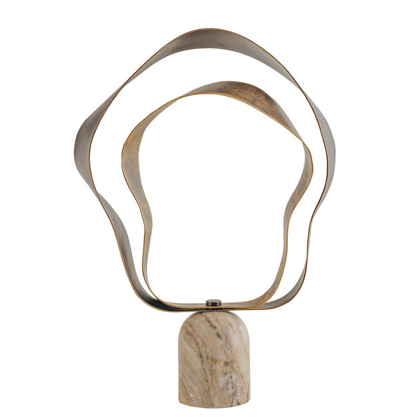 Reno Marble and Gilded Iron Abstract Sculpture by Libra