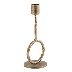 Ronde Antique Gold Candle Holder Small by Libra, image 2