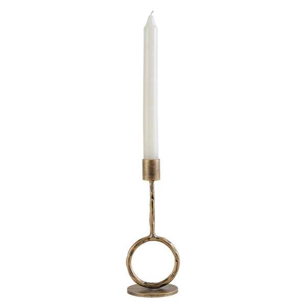 Ronde Antique Gold Candle Holder Small by Libra, image 4
