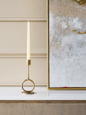 Ronde Antique Gold Candle Holder Small by Libra, image 5