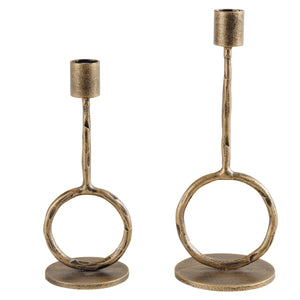 Ronde Antique Gold Candle Holder Small by Libra, image 6