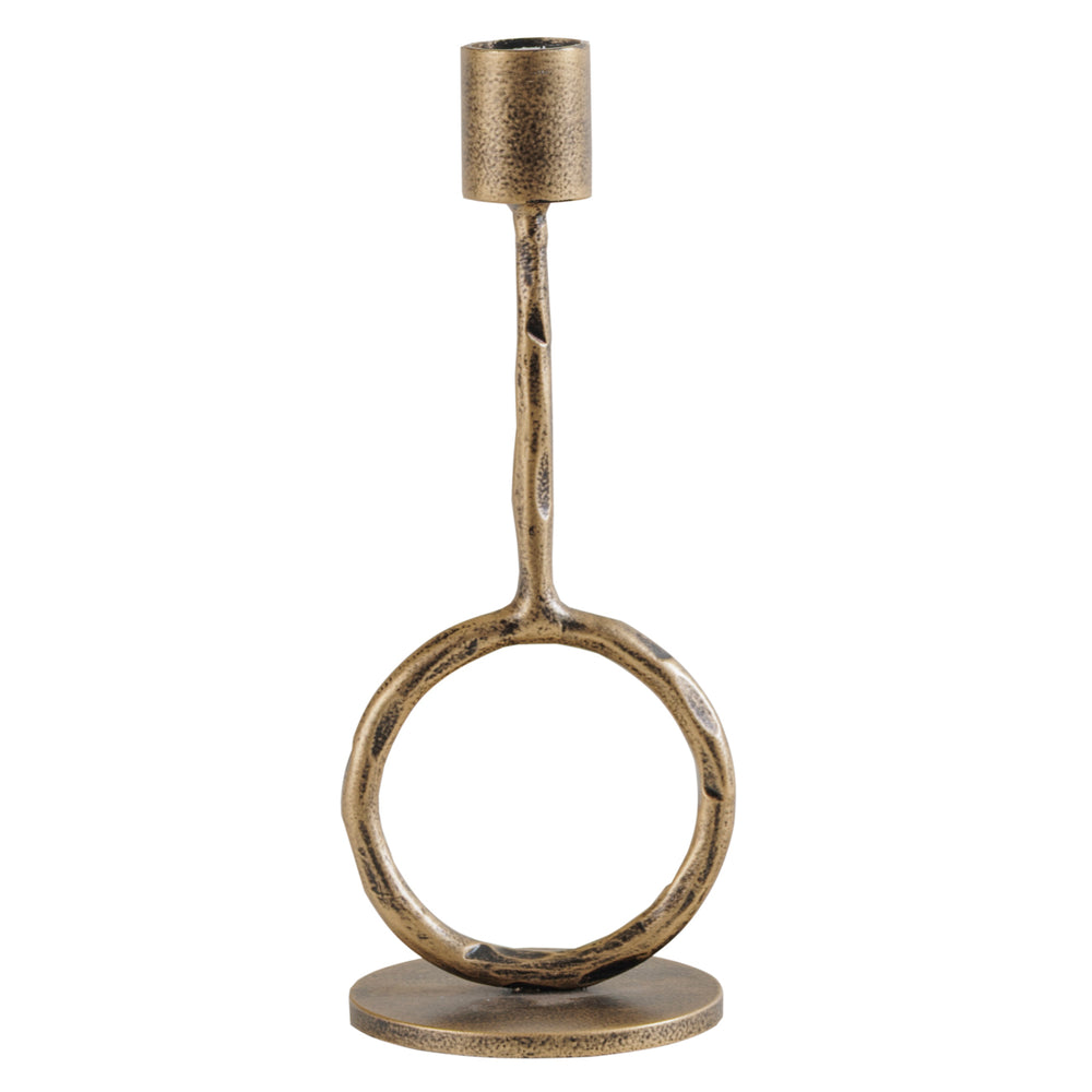 Ronde Antique Gold Candle Holder Small by Libra